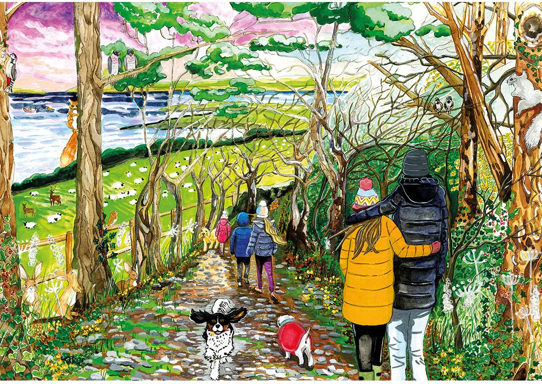 Artwork, puzzle 1 of 4: A Dog's Life by Elizabeth Blustin - 4 x 500 Piece Jigsaw Puzzle (Gibsons)
