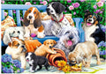 Artwork: Dogs in the Garden – 1000 Piece Jigsaw Puzzle (Trefl)