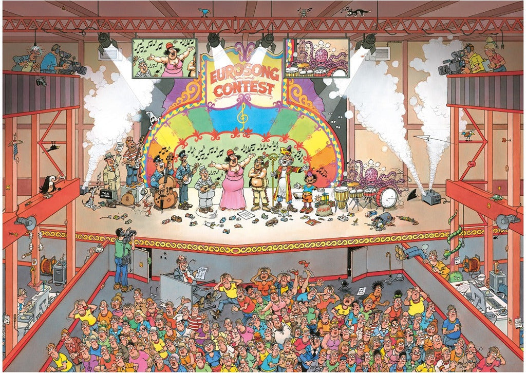 Artwork: Eurosong Contest by Jan Van Haasteren – 1000 Piece Jigsaw Puzzle (Jan van Haasteren)