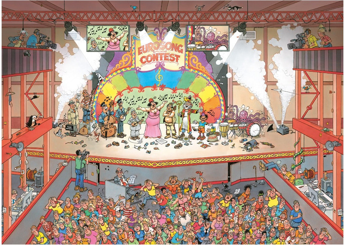 Artwork: Eurosong Contest by Jan Van Haasteren – 1000 Piece Jigsaw Puzzle (Jan van Haasteren)