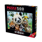 Box, turned left: Zoo Selfie – 500 Piece Jigsaw Puzzle (Anatolian)