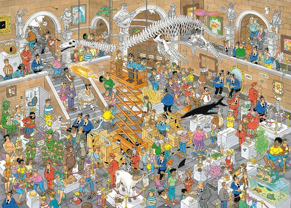 A Trip To The Museum by Jan Van Haasteren – 2 x 1000 Piece Jigsaw Puzzles (Jan Van Haasteren)