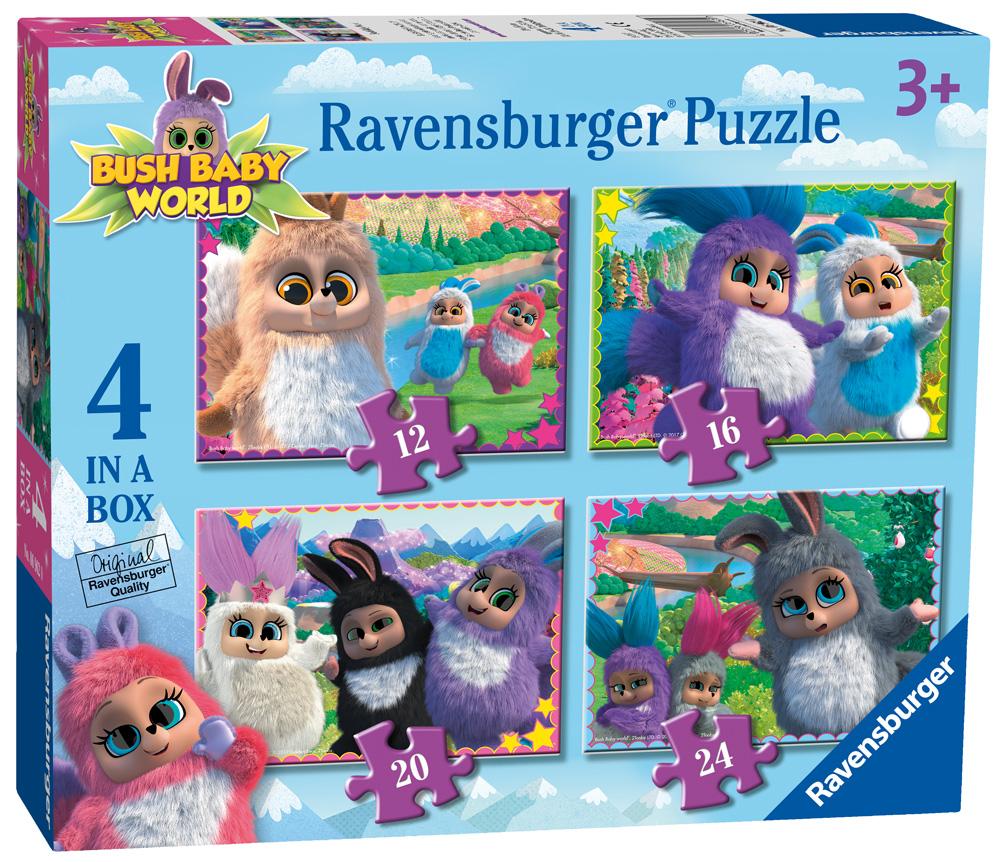 Ravensburger Bush Baby World 4 in a Box (12, 16, 20, 24pc) Jigsaw Puzzles