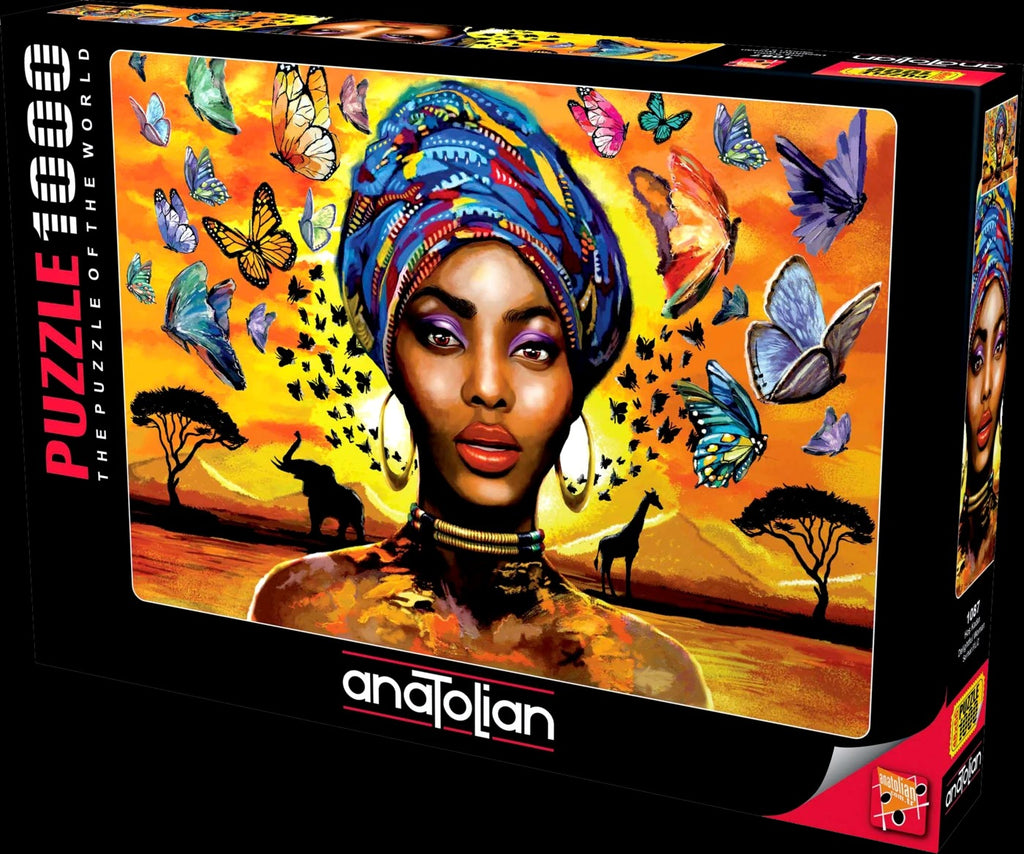 Delightful Woman – 1000 Piece Jigsaw Puzzle (Anatolian) - Completed Puzzle