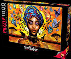 Delightful Woman – 1000 Piece Jigsaw Puzzle (Anatolian) - Completed Puzzle