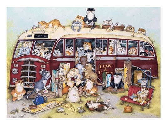 Ravensburger - Crazy Cats - Vintage Bus - 500 Piece Jigsaw Puzzle