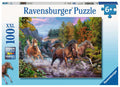 Rushing River Horses – 100 XXL Piece Jigsaw Puzzle (Ravensburger)