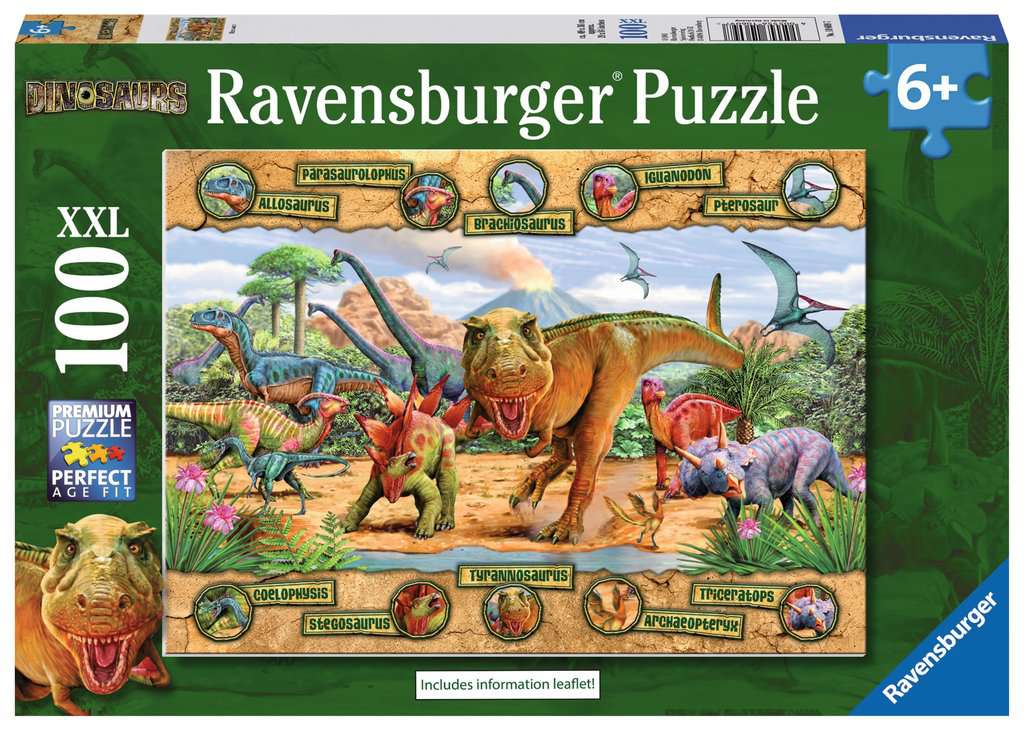 Ravensburger - Dinosaurs XXL - 100 Piece Jigsaw Puzzle