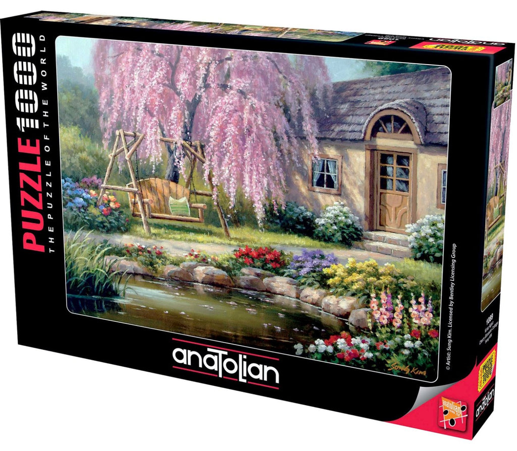 Cherry Blossom Cottage – 1000 Piece Jigsaw Puzzle (Anatolian)