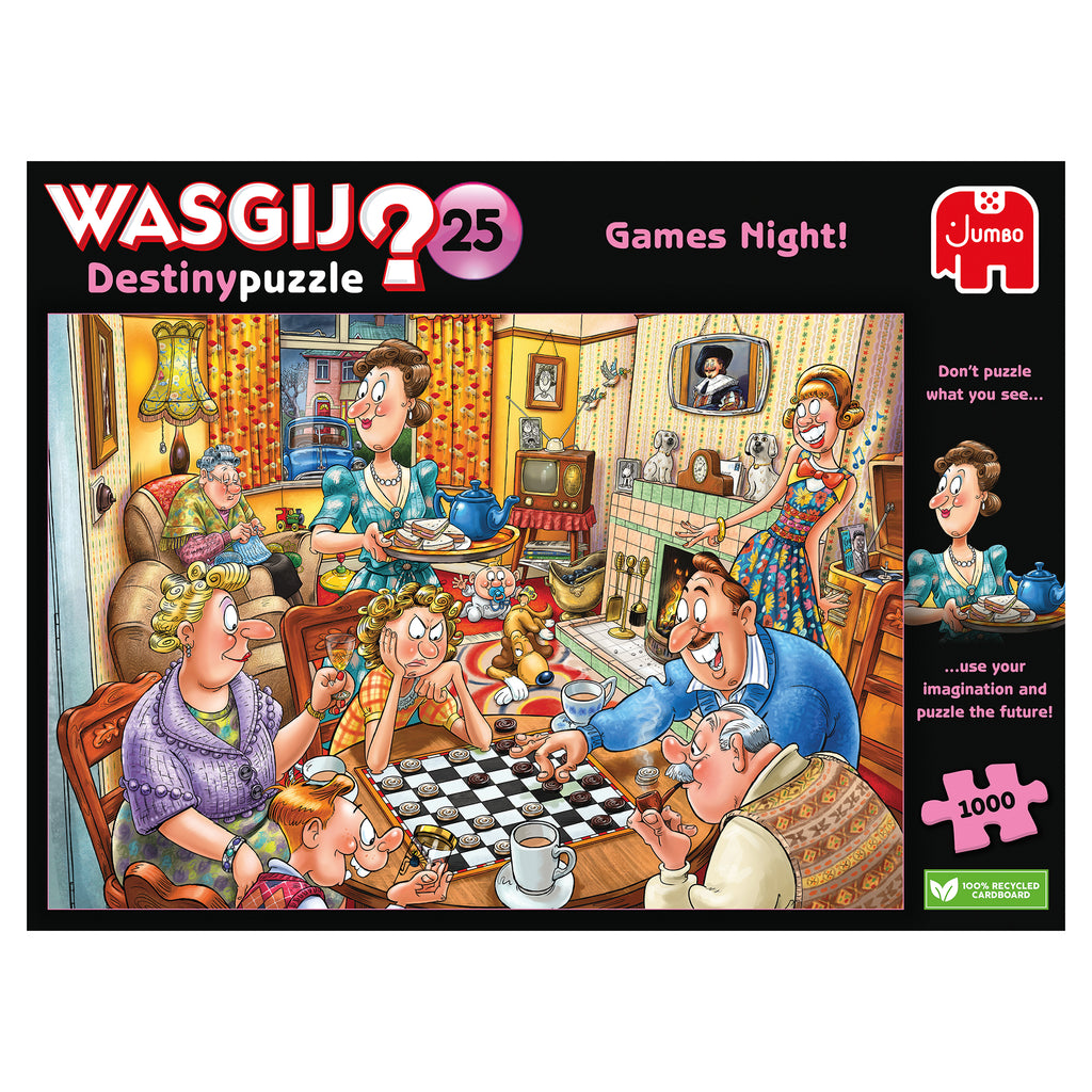 Wasgij Destiny 25: Games Night! – 1000 Piece Jigsaw Puzzle (Wasgij)
