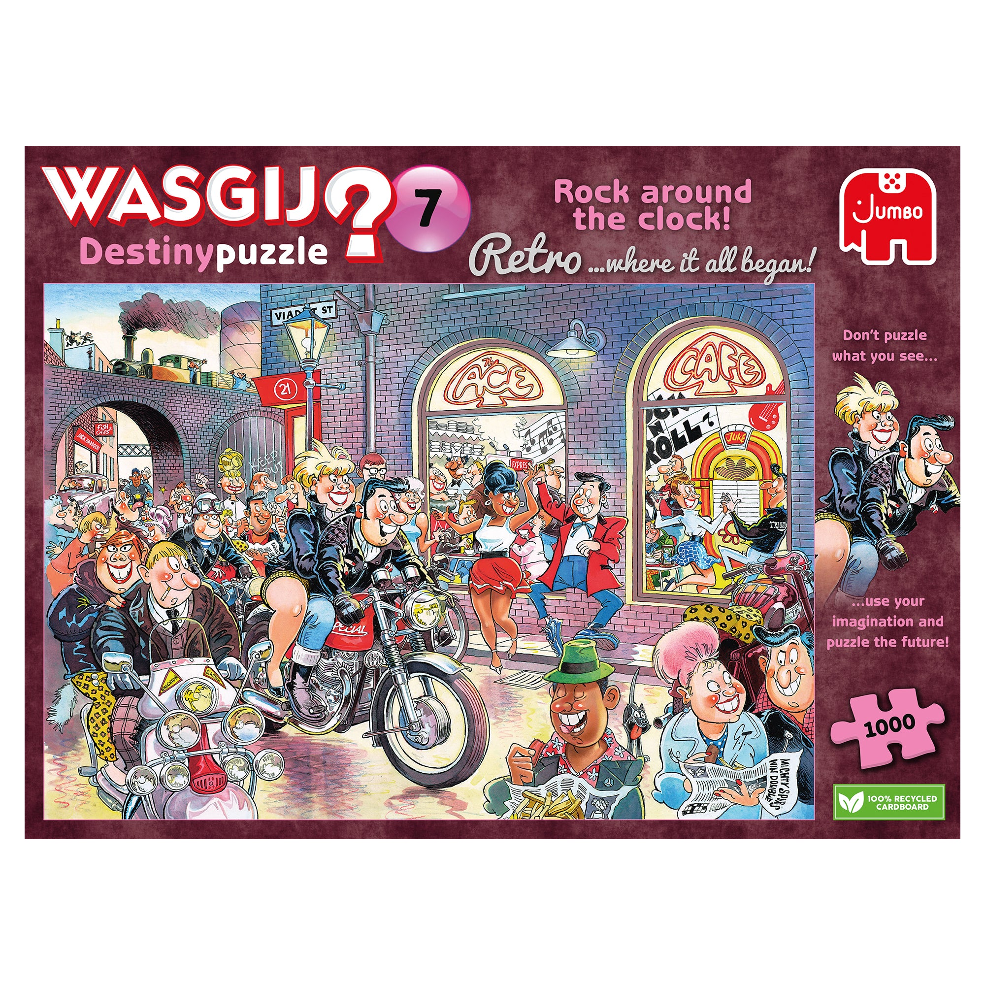 Wasgij Retro Destiny 7: Rock around the Clock! – 1000 Piece Jigsaw Puzzle (Wasgij)