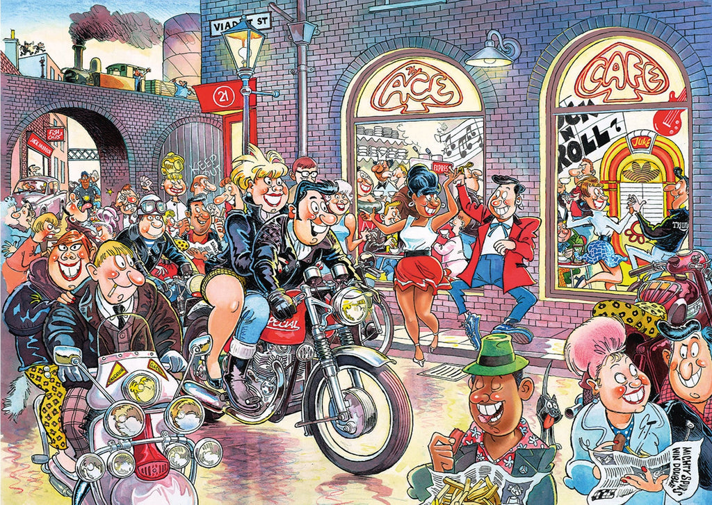 Wasgij Retro Destiny 7: Rock around the Clock! – 1000 Piece Jigsaw Puzzle (Wasgij)