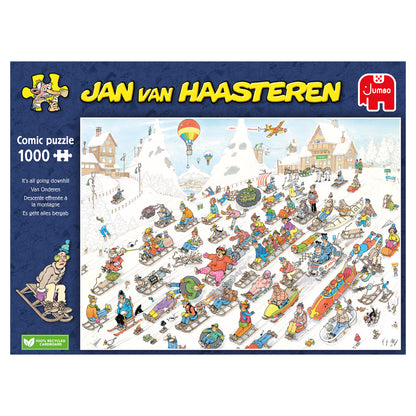 Jan Van Haasteren - It's All Going Downhill! - 1000 Piece Jigsaw Puzzle
