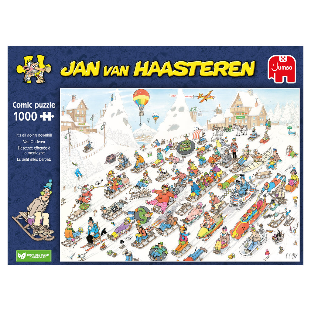 It's All Going Downhill! by Jan Van Haasteren – 1000 Piece Jigsaw Puzzle (Jan Van Haasteren)
