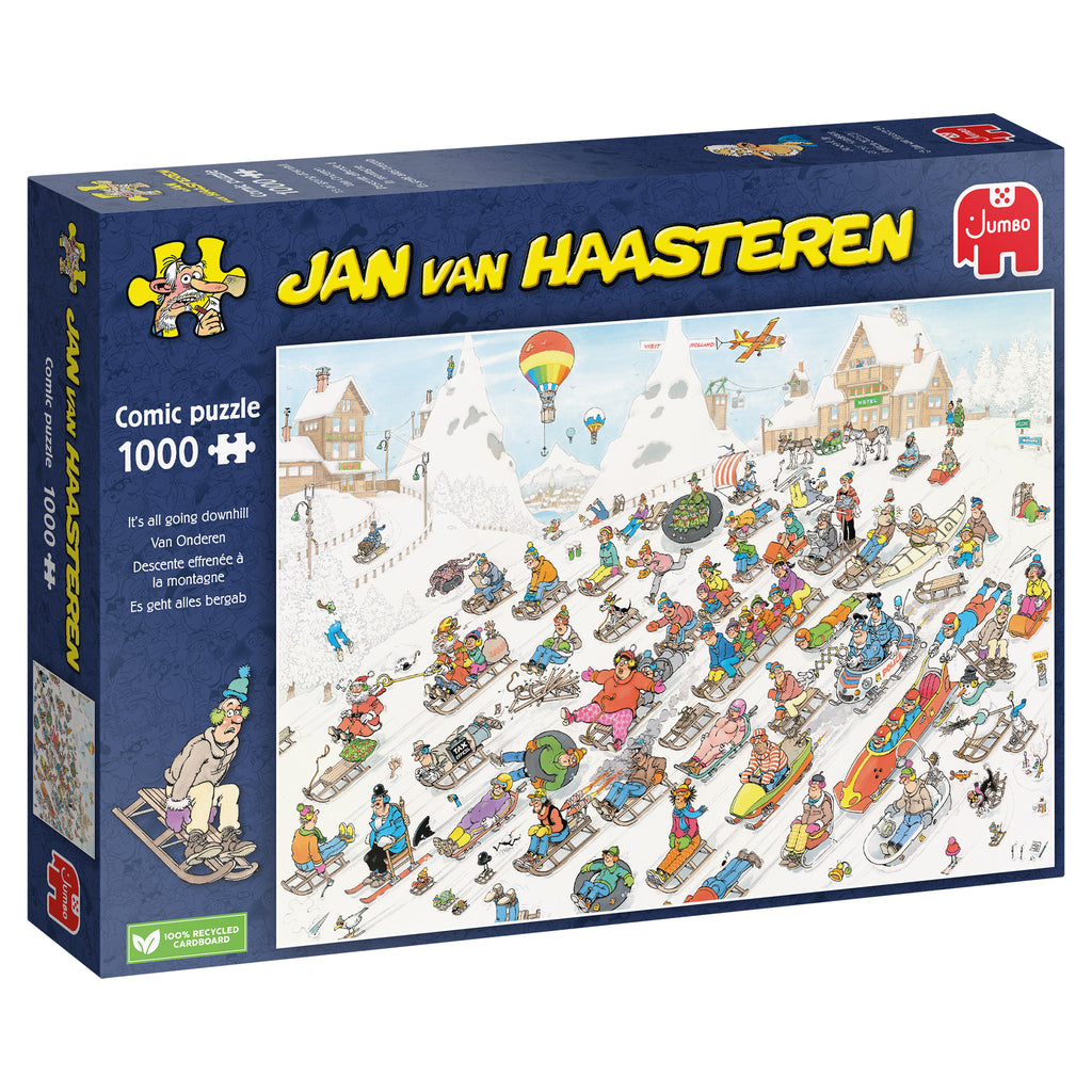 It's All Going Downhill! by Jan Van Haasteren – 1000 Piece Jigsaw Puzzle (Jan Van Haasteren)