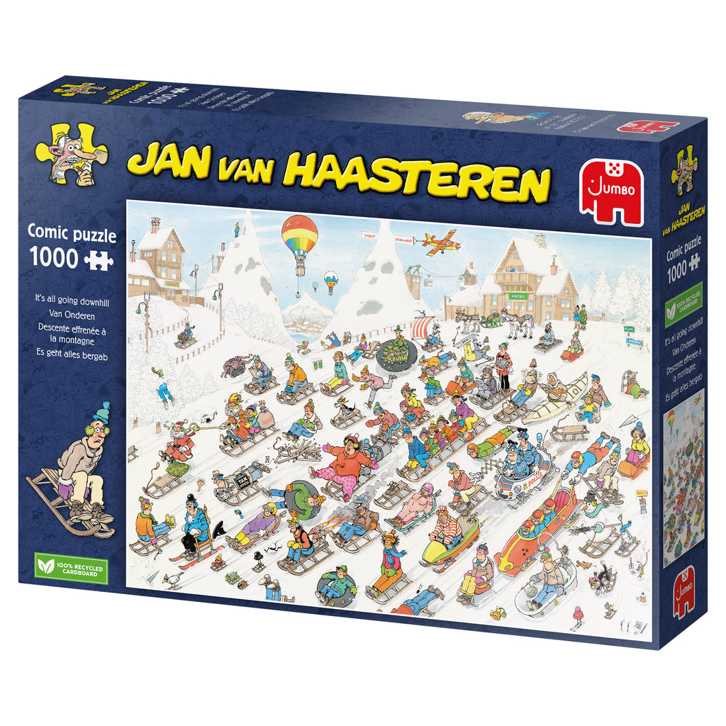 It's All Going Downhill! by Jan Van Haasteren – 1000 Piece Jigsaw Puzzle (Jan Van Haasteren)