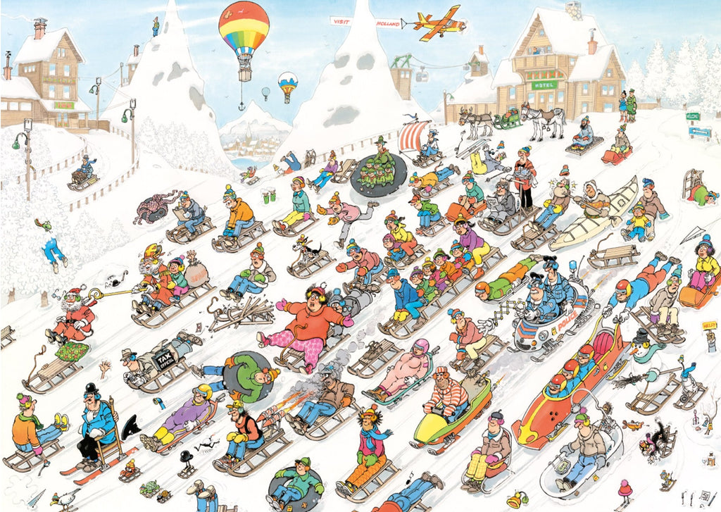 It's All Going Downhill! by Jan Van Haasteren – 1000 Piece Jigsaw Puzzle (Jan Van Haasteren)