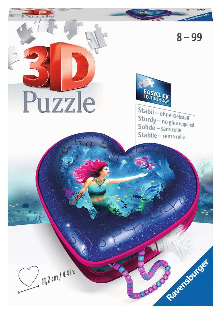 Mermaid Heart – Shaped 3D Jigsaw Puzzle (Ravensburger)
