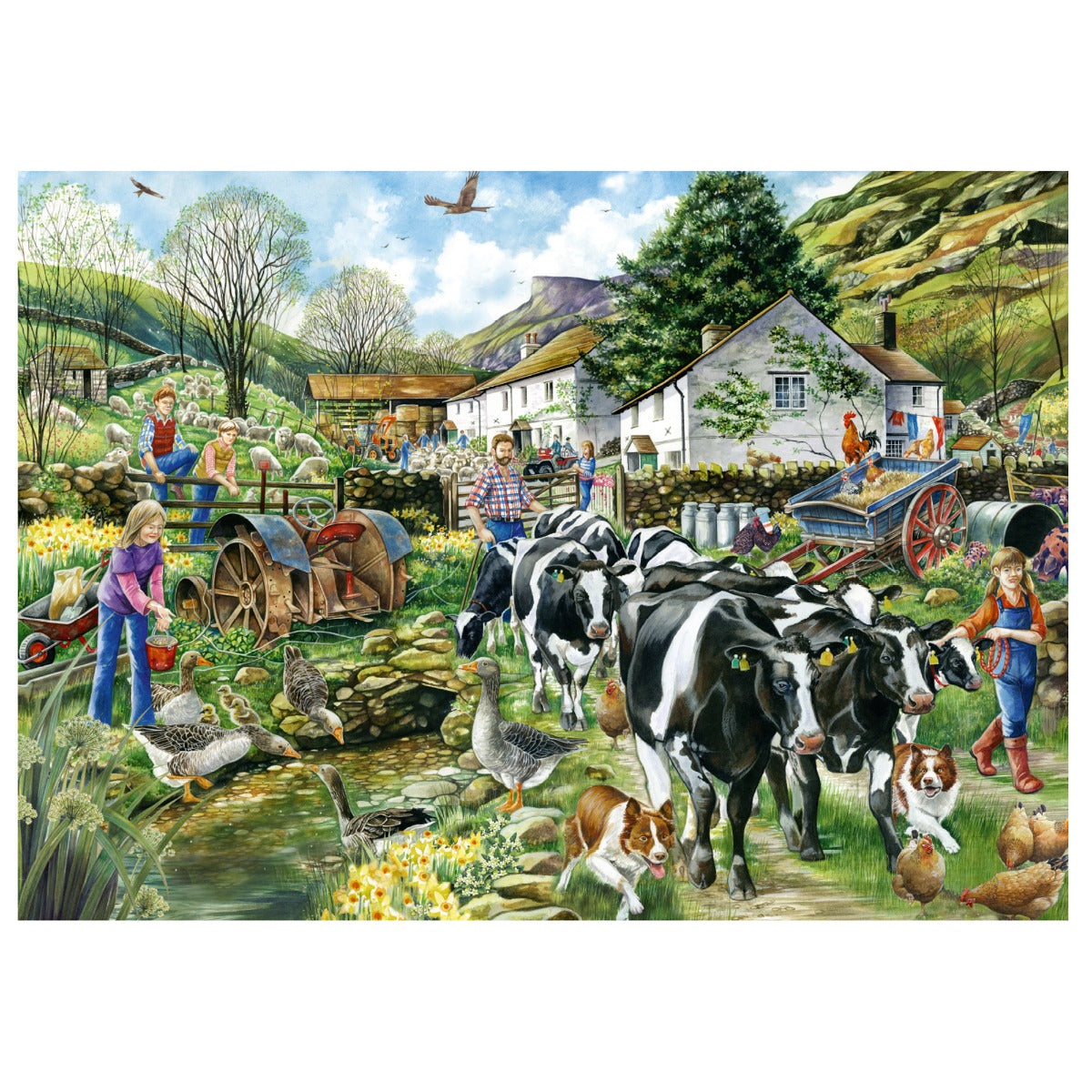Another Day On The Farm – 1000 Piece Jigsaw Puzzle (Falcon De Luxe)