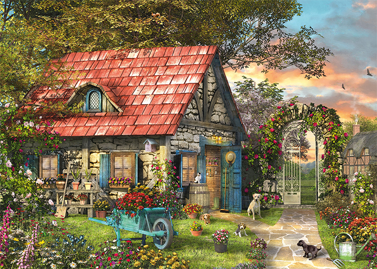 Woodland Cottages – 2 x 1000 Piece Jigsaw Puzzles (Falcon De Luxe)