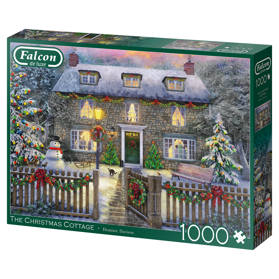Falcon De Luxe - The Christmas Cottage - 1000 Piece Jigsaw Puzzle