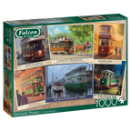 Vintage Trams – 1000 Piece Jigsaw Puzzle (Falcon De luxe)