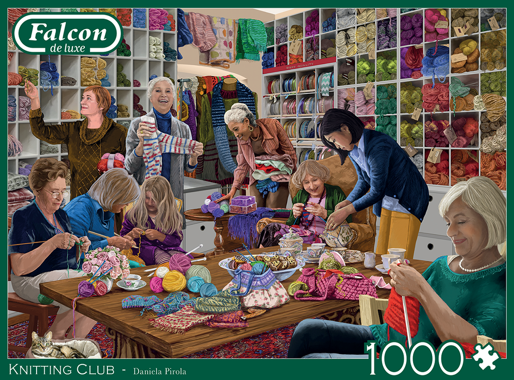 Knitting Club – 1000 Piece Jigsaw Puzzle (Falcon De Luxe)