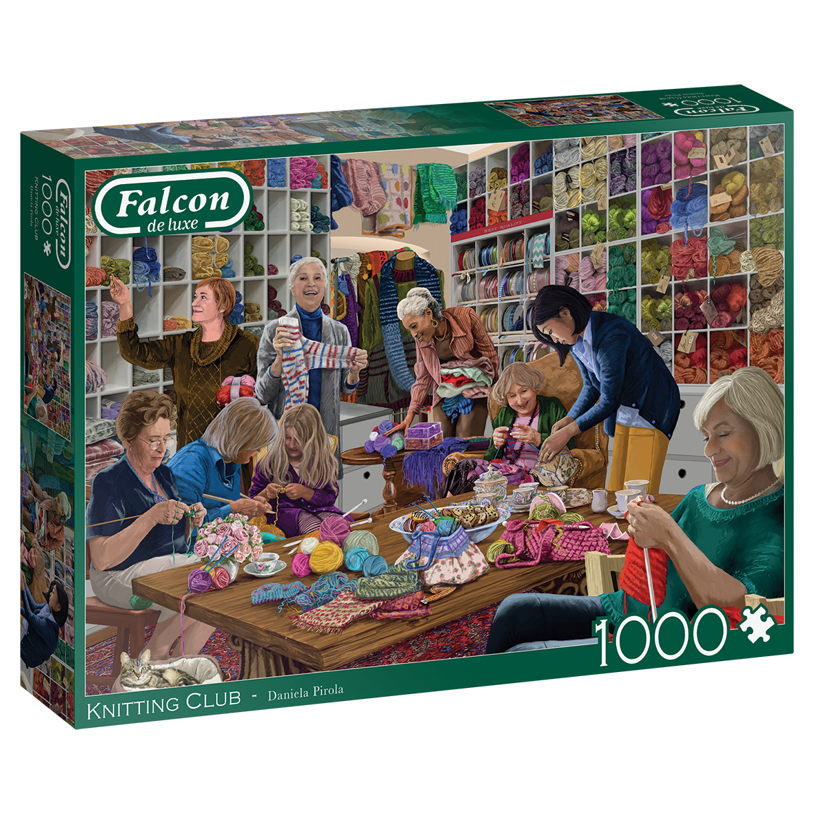 Falcon De Luxe - Knitting Club - 1000 Piece Jigsaw Puzzle