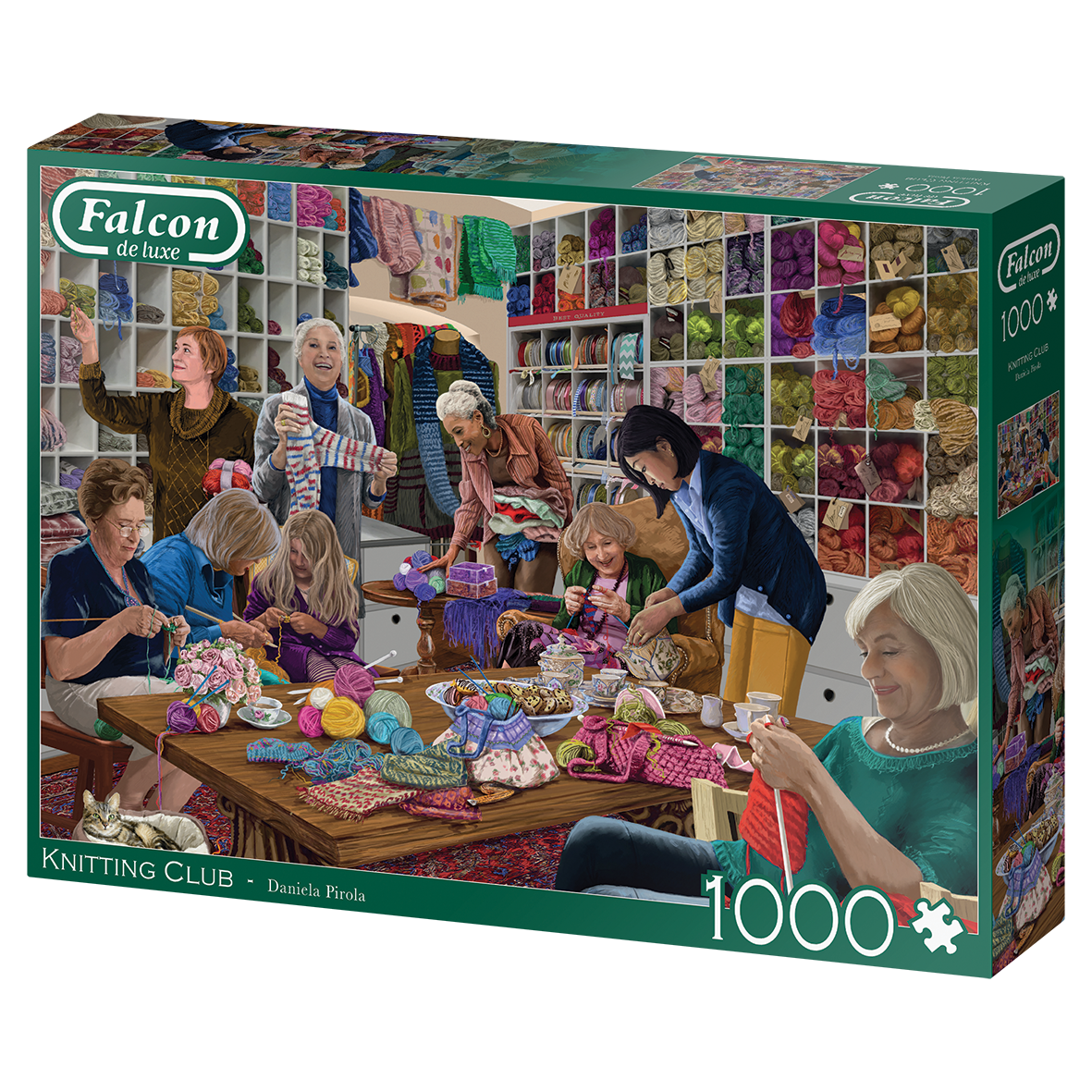 Falcon De Luxe - Knitting Club - 1000 Piece Jigsaw Puzzle