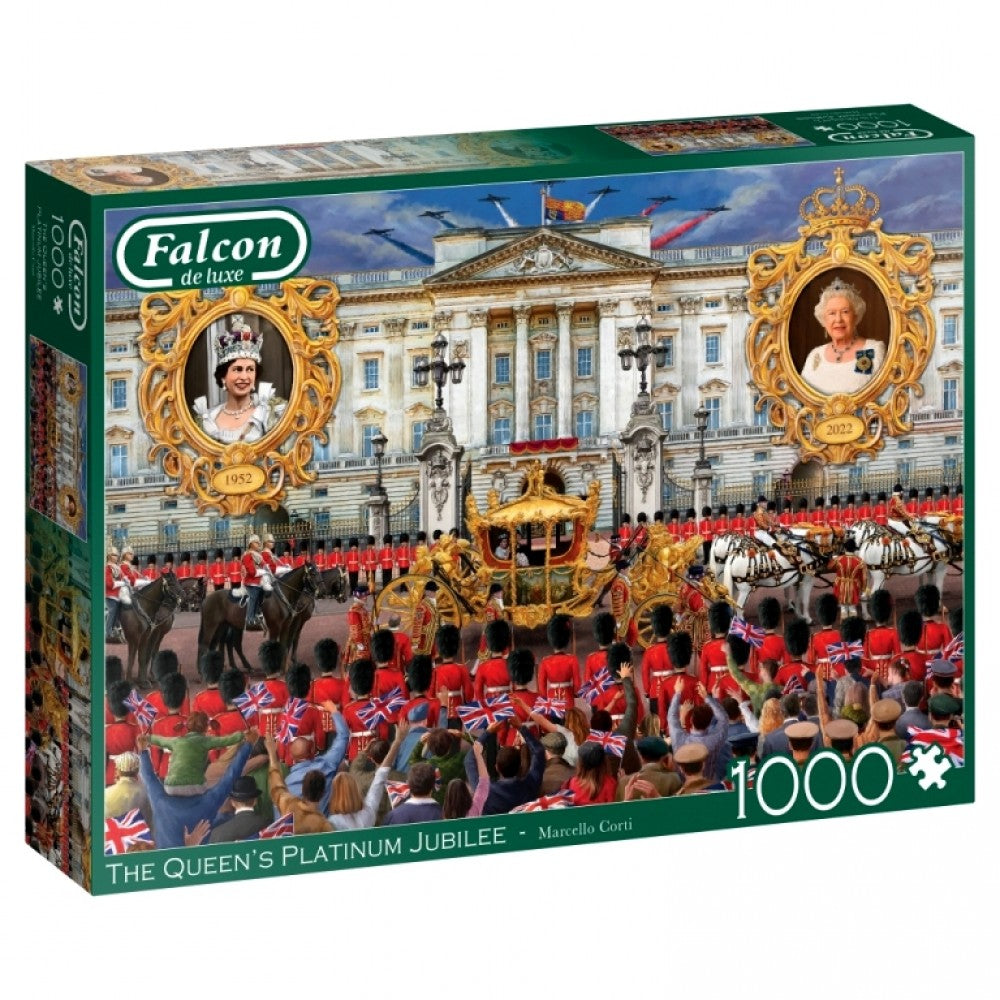 The Queen's Platinum Jubilee – 1000 Piece Jigsaw Puzzle (Falcon De Luxe)