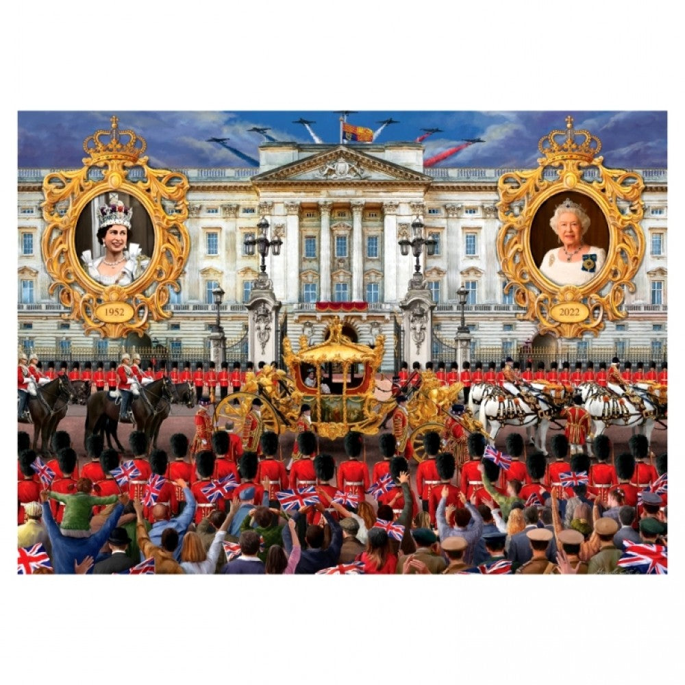 The Queen's Platinum Jubilee – 1000 Piece Jigsaw Puzzle (Falcon De Luxe)