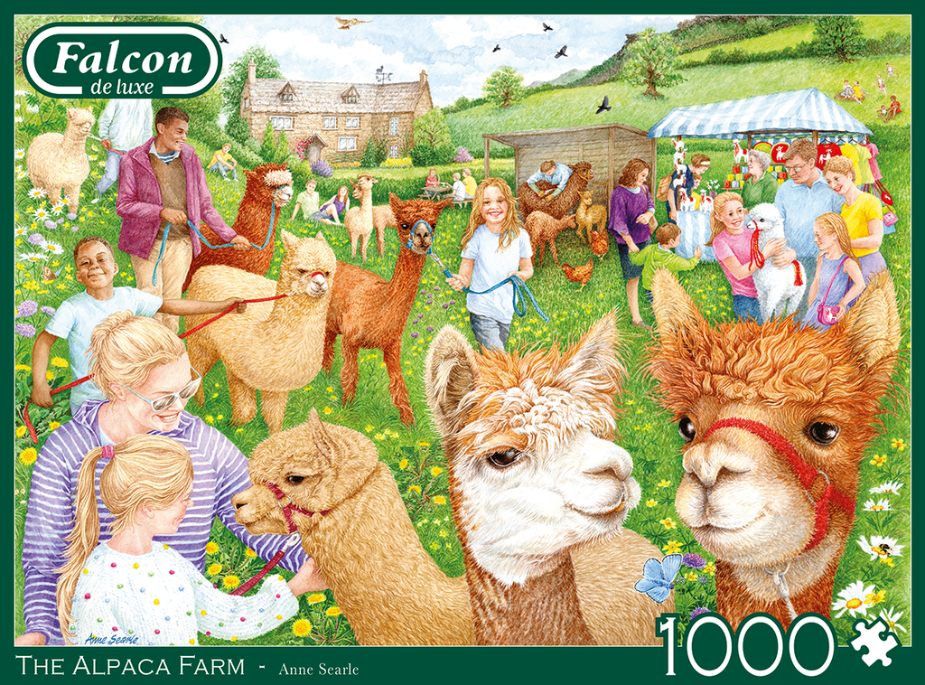 The Alpaca Farm – 1000 Piece Jigsaw Puzzle (Falcon De luxe)