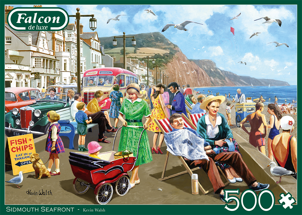 Sidmouth Seafront – 500 Piece Jigsaw Puzzle (Falcon De luxe)