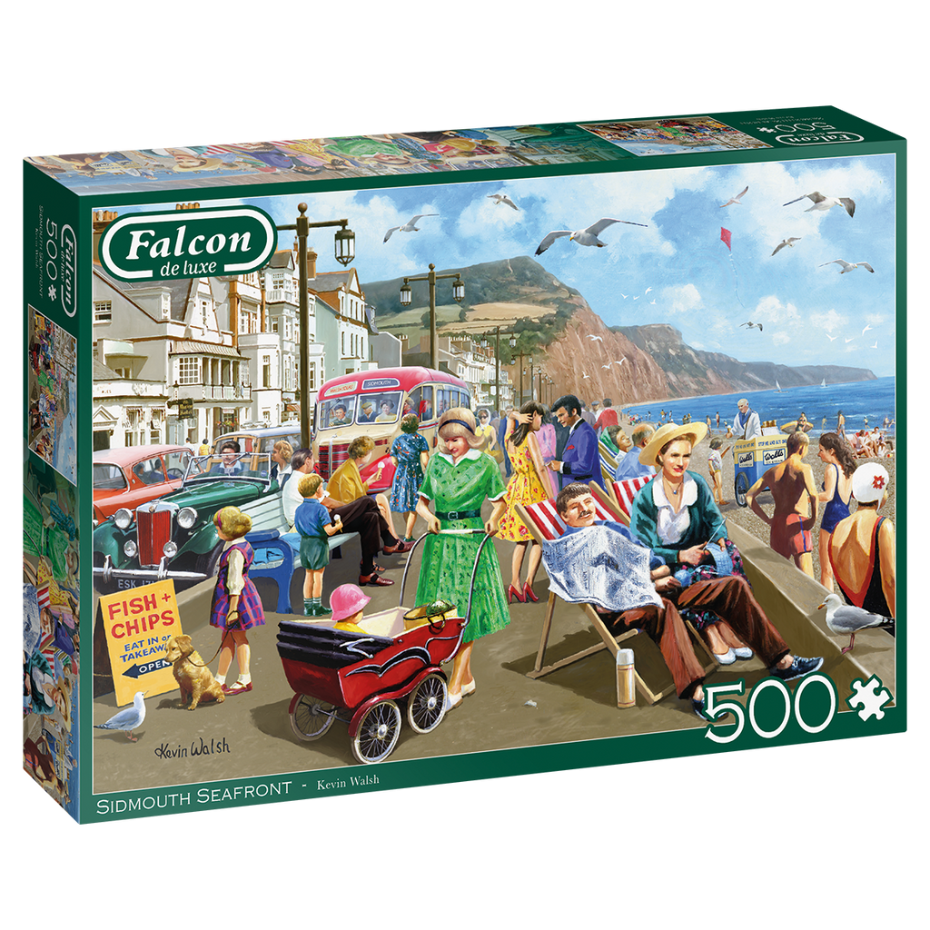 Sidmouth Seafront – 500 Piece Jigsaw Puzzle (Falcon De luxe)