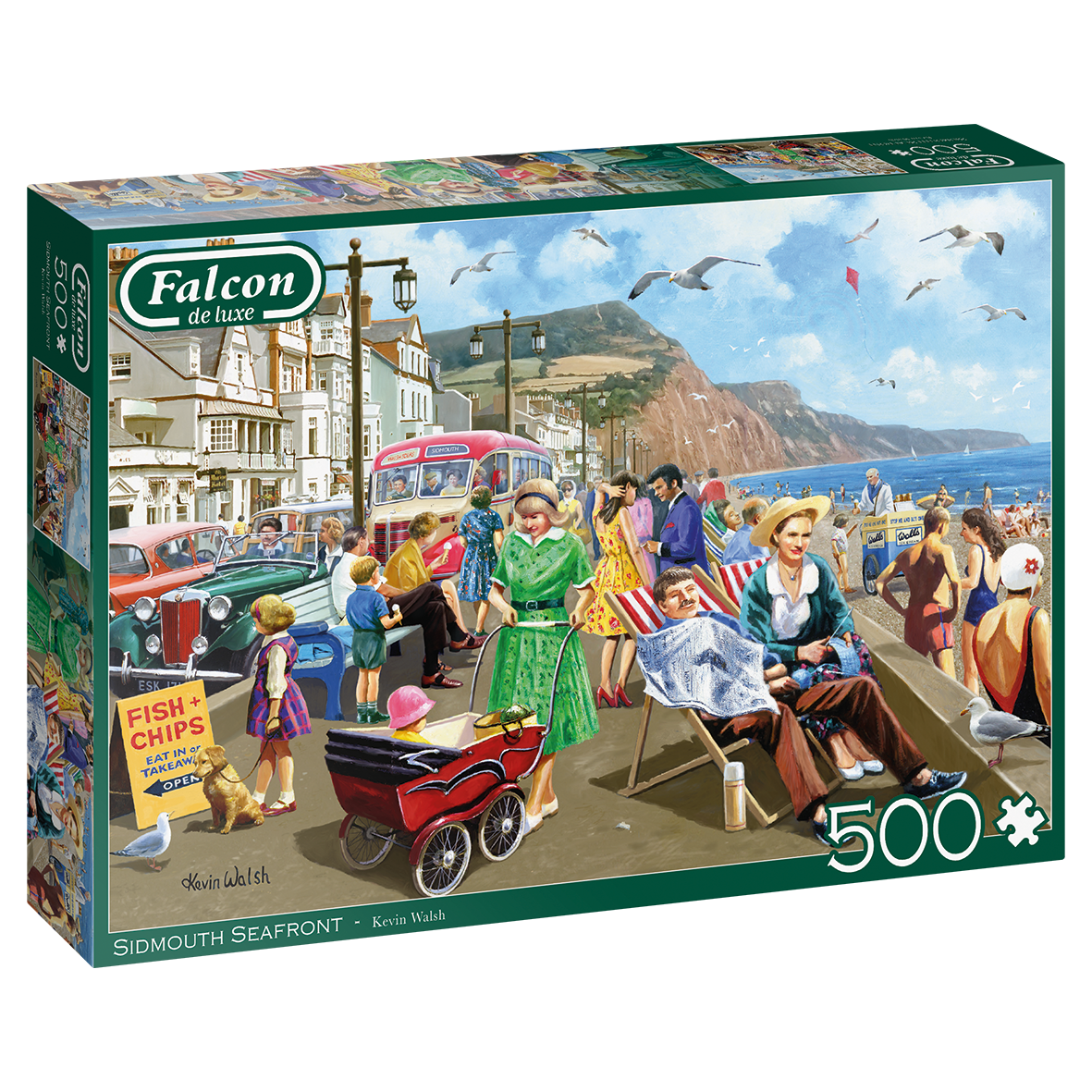 Falcon De luxe - Sidmouth Seafront - 500 Piece Jigsaw Puzzle