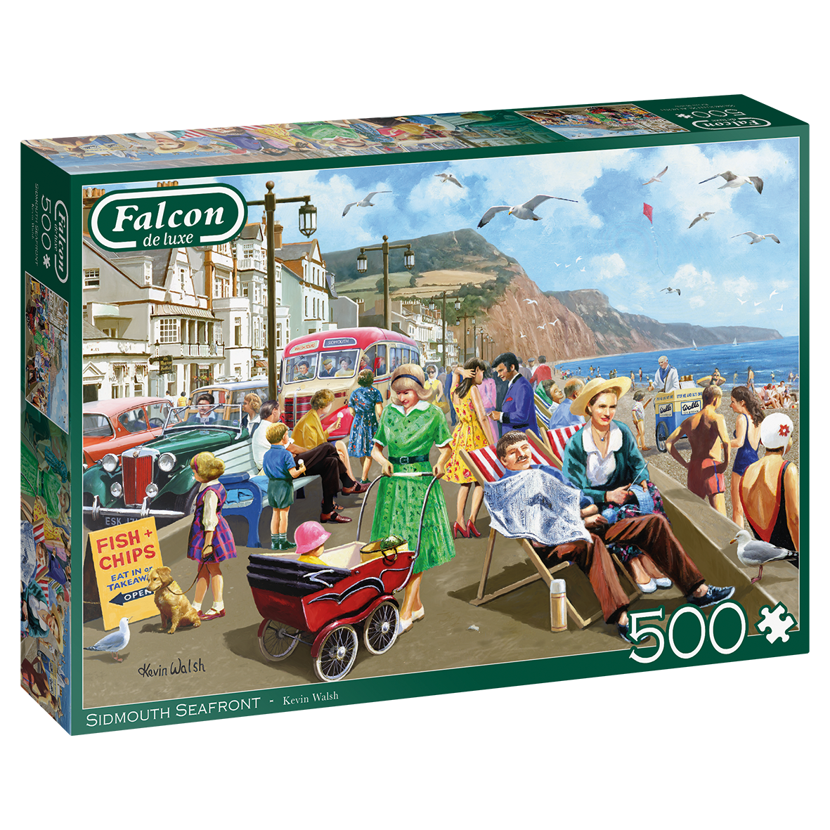 Sidmouth Seafront – 500 Piece Jigsaw Puzzle (Falcon De luxe)