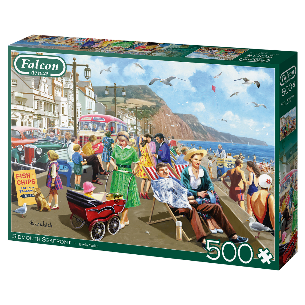 Sidmouth Seafront – 500 Piece Jigsaw Puzzle (Falcon De luxe)