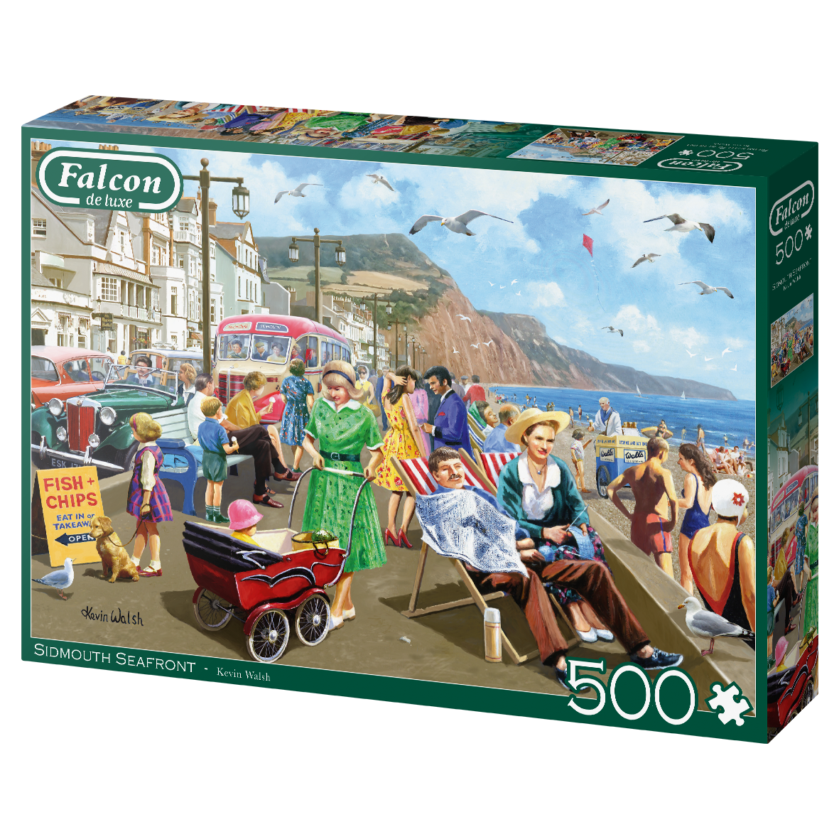 Falcon De luxe - Sidmouth Seafront - 500 Piece Jigsaw Puzzle