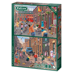 Playing in the Street – 2 x 500 Piece Jigsaw Puzzle (Falcon De luxe)
