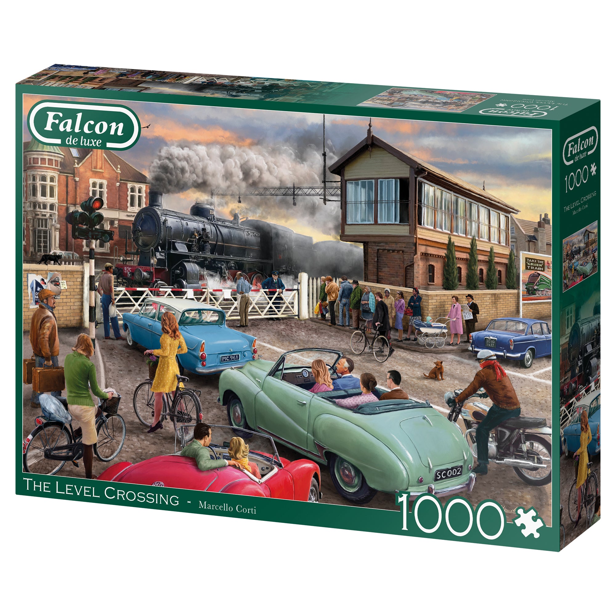 The Level Crossing – 1000 Piece Jigsaw Puzzle (Falcon De Luxe)