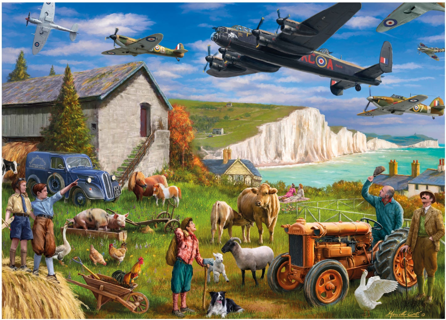 Falcon De Luxe - Flight over Dover - 1000 Piece Jigsaw Puzzle