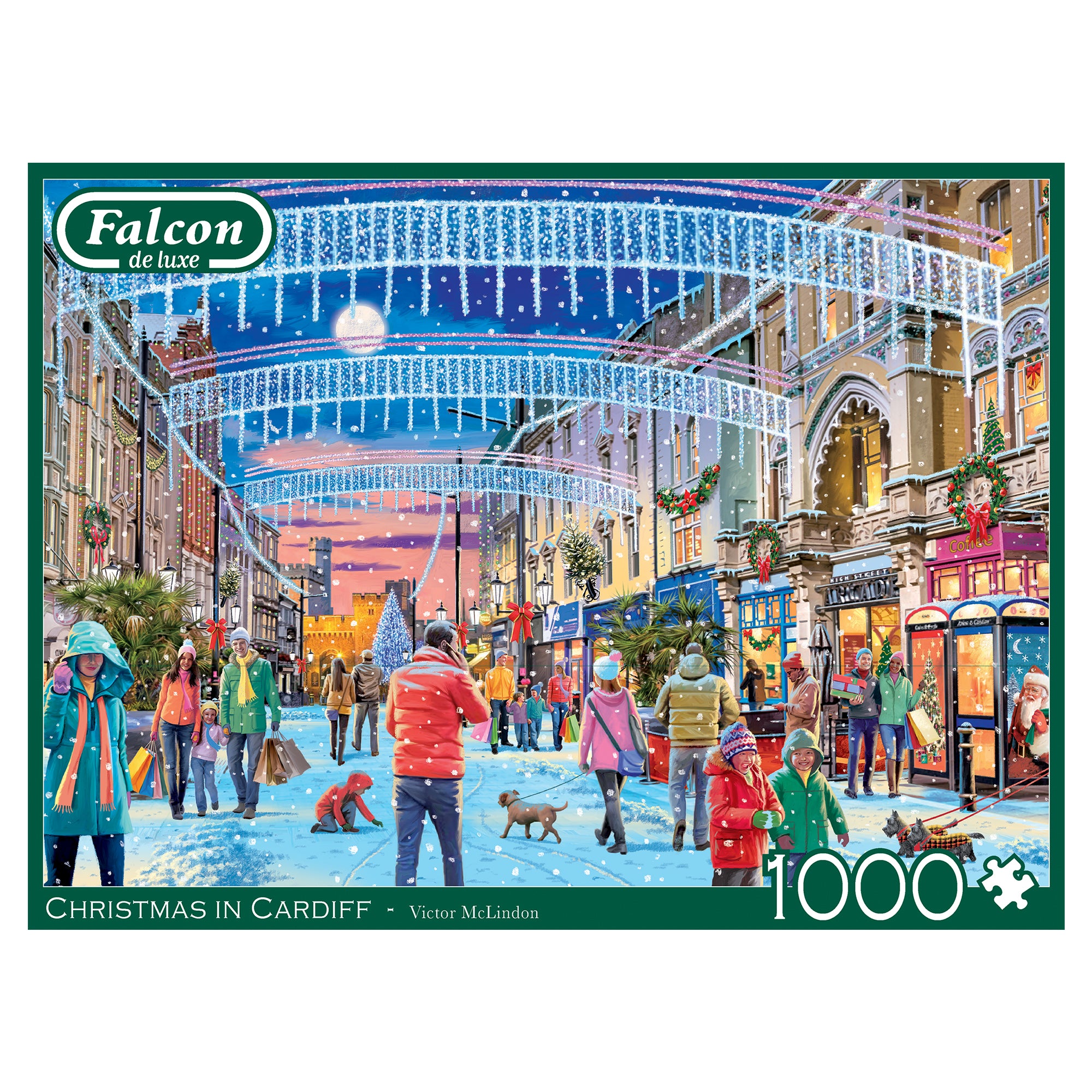 Christmas In Cardiff – 1000 Piece Jigsaw Puzzle (Falcon de luxe)