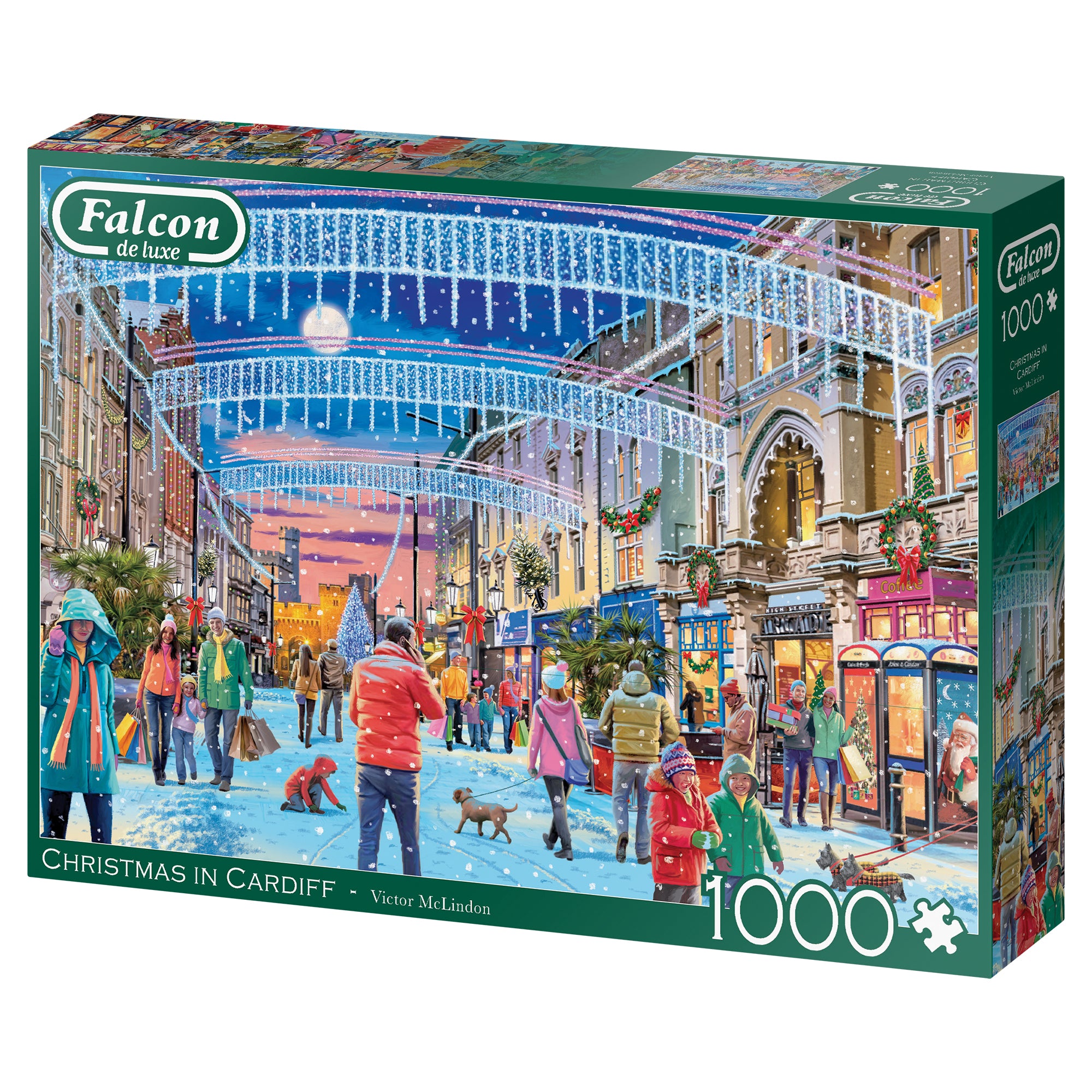 Christmas In Cardiff – 1000 Piece Jigsaw Puzzle (Falcon de luxe)