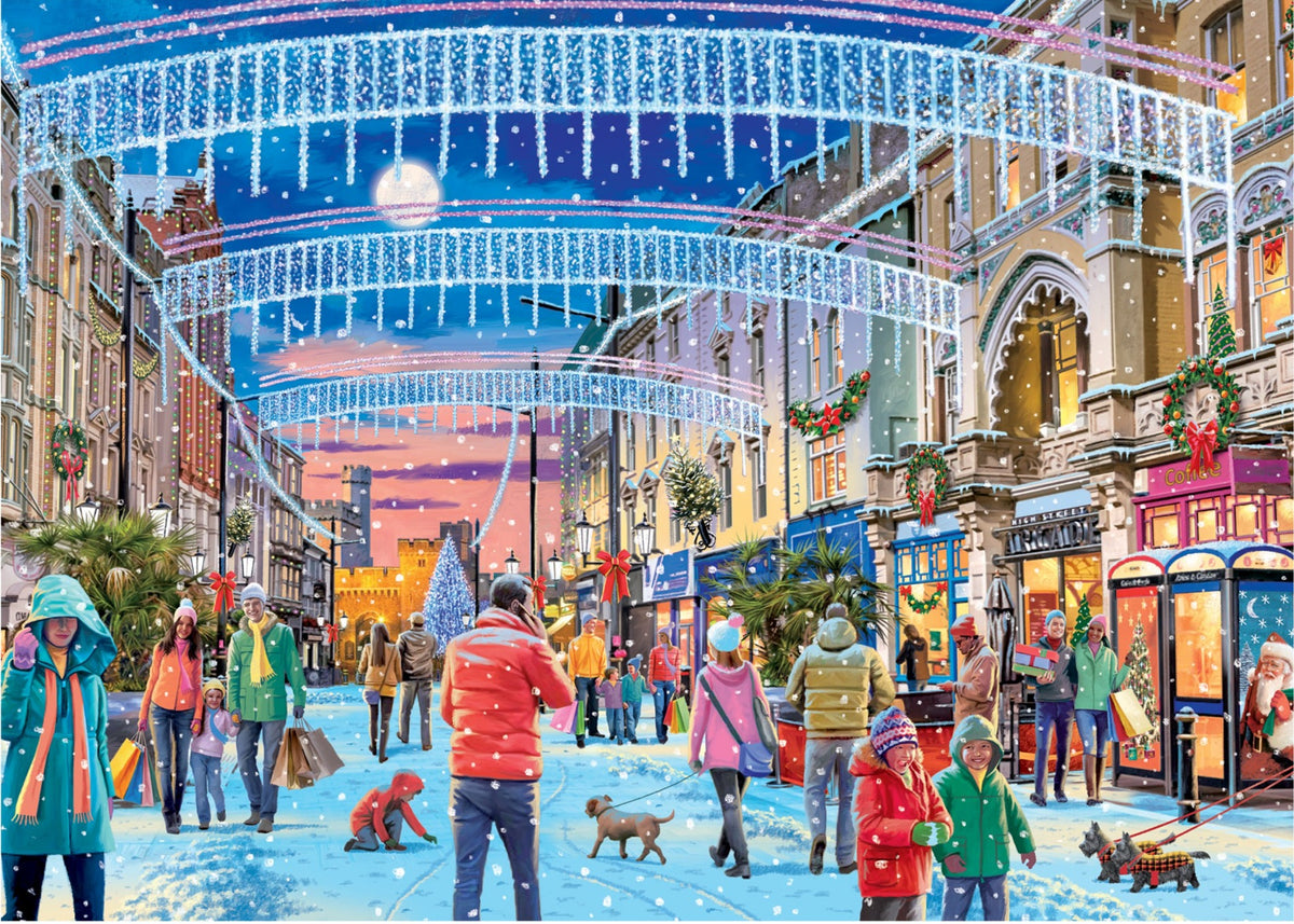 1000 Puzzle Falcon, Christmas in Edinburgh, Victor McLindon (Gebraucht 1000 Puzzle Falcon, Christmas in Edinburgh, Victor McLindon (Gebraucht