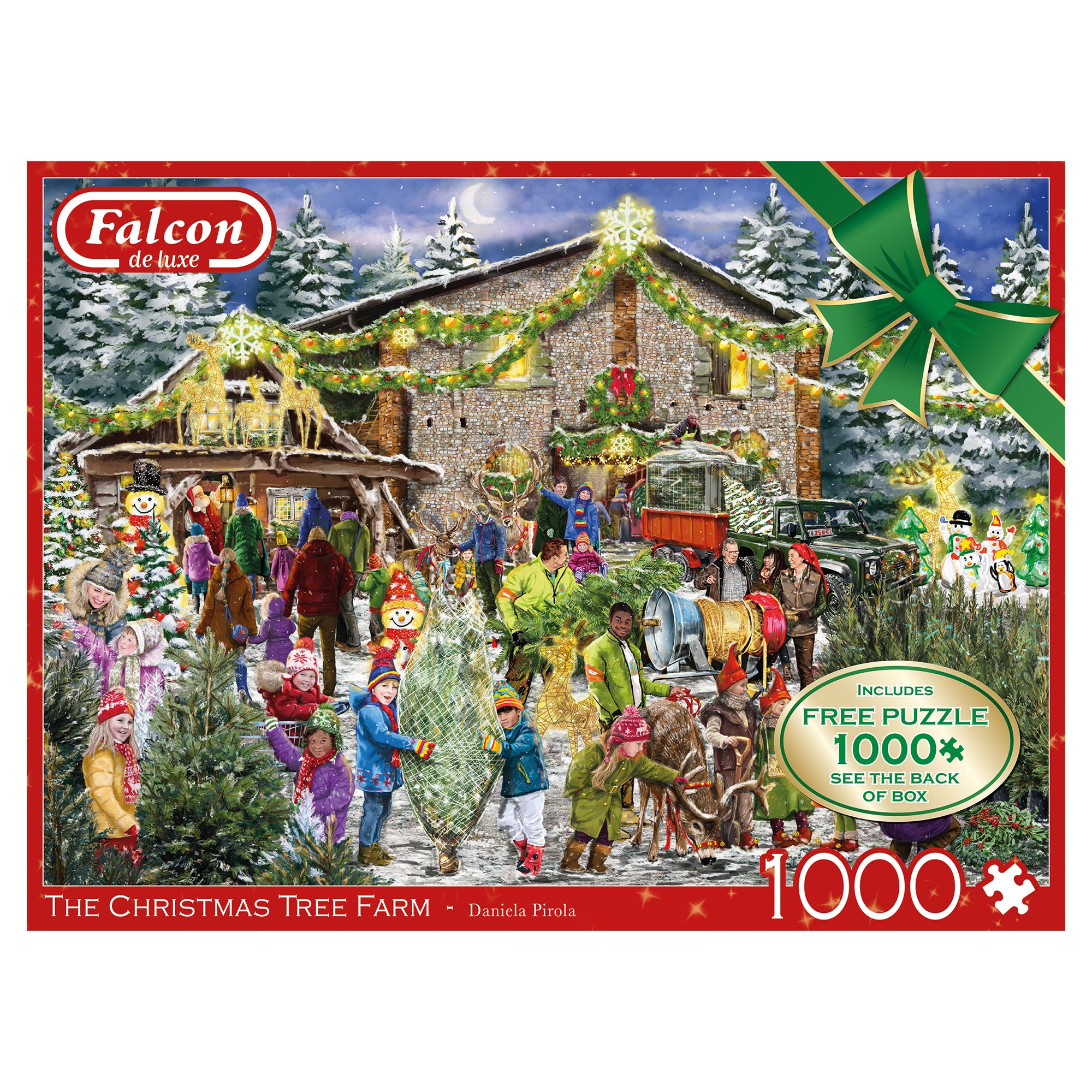 The Christmas Tree Farm – 2 x 1000 Piece Jigsaw Puzzle (Falcon de luxe)