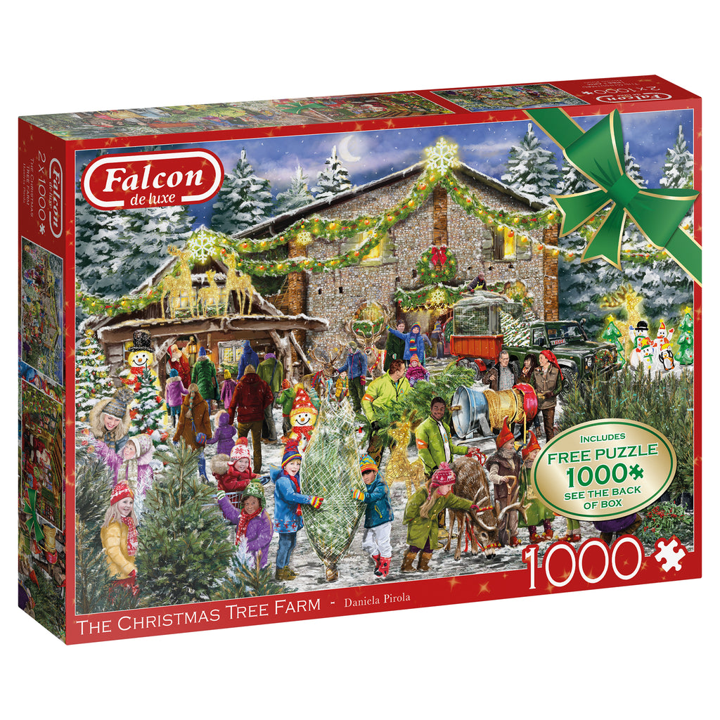 The Christmas Tree Farm – 2 x 1000 Piece Jigsaw Puzzle (Falcon de luxe)