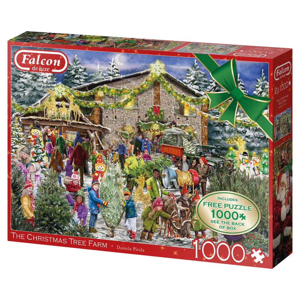 The Christmas Tree Farm – 2 x 1000 Piece Jigsaw Puzzle (Falcon de luxe)