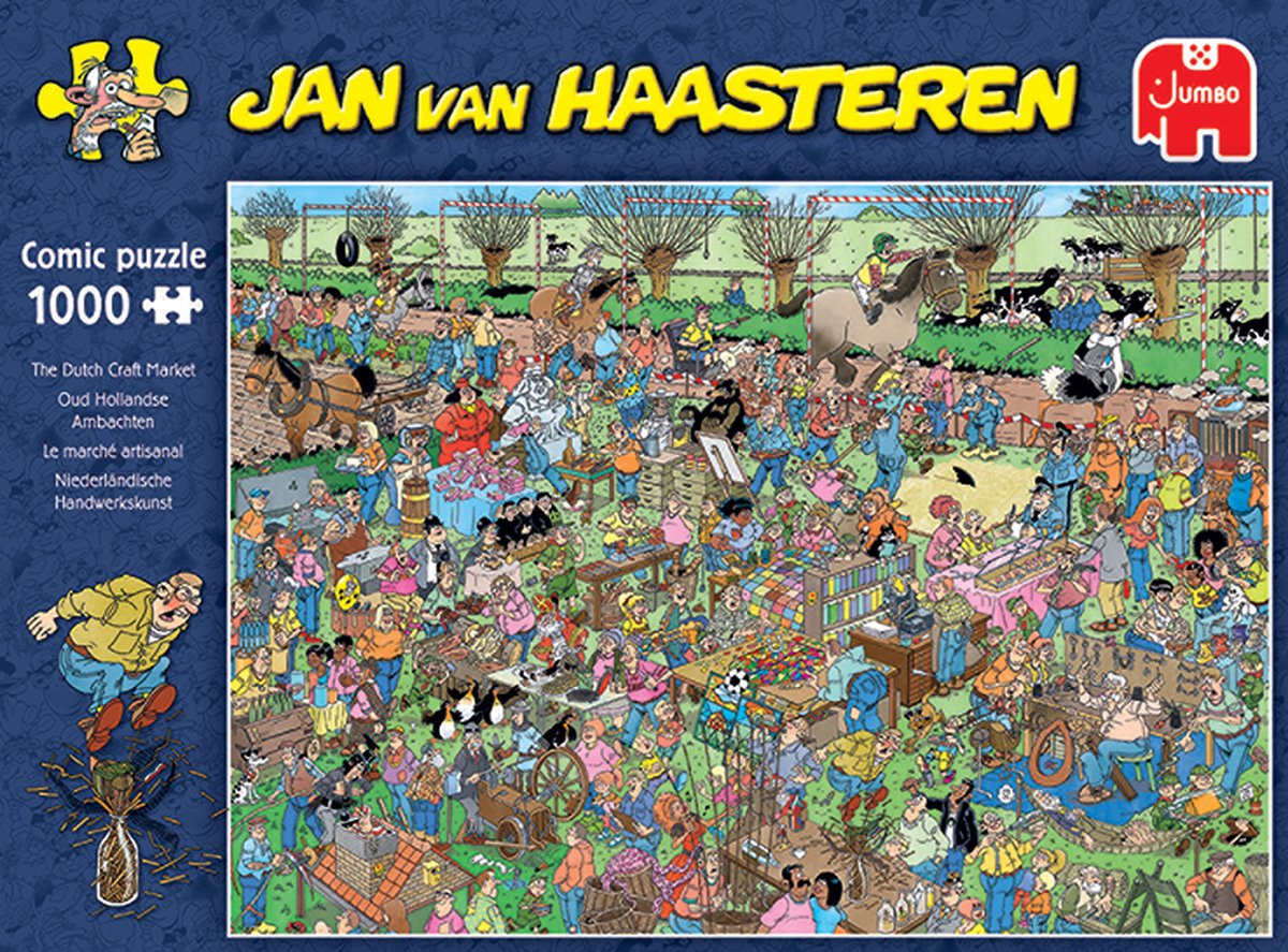 Jan Van Haasteren - The Dutch Craft Market - 1000 Piece Jigsaw Puzzle