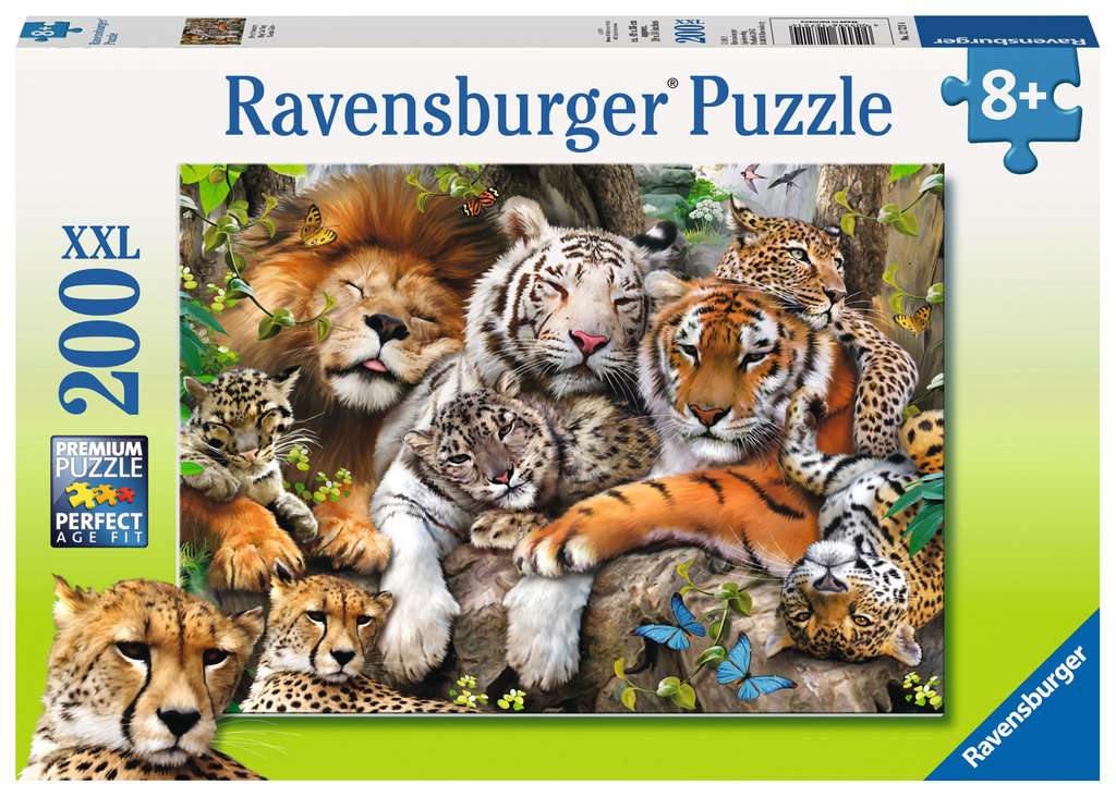 Big Cat Nap XXL – 200 Piece Jigsaw Puzzle (Ravensburger)