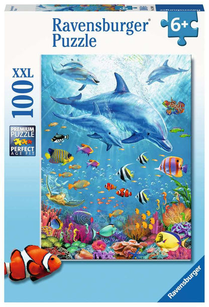 Ravensburger - Pod of Dolphins XXL - 100 Piece Jigsaw Puzzle